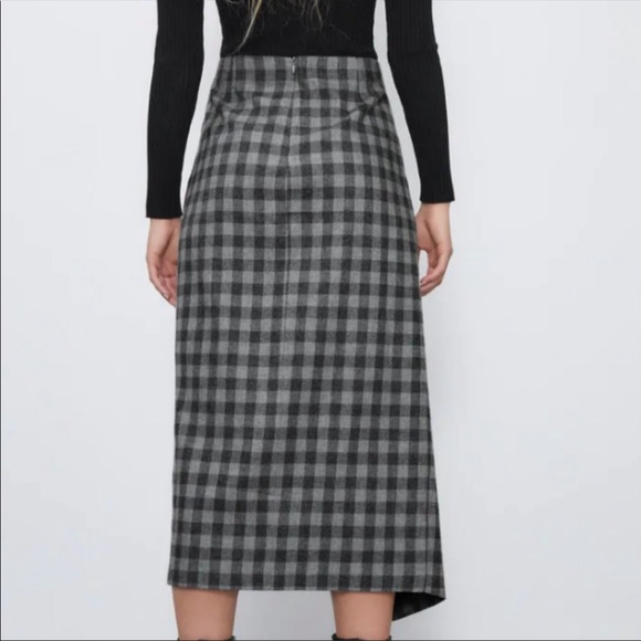 Zara plaid knotted midi dress - Picture 2 of 6